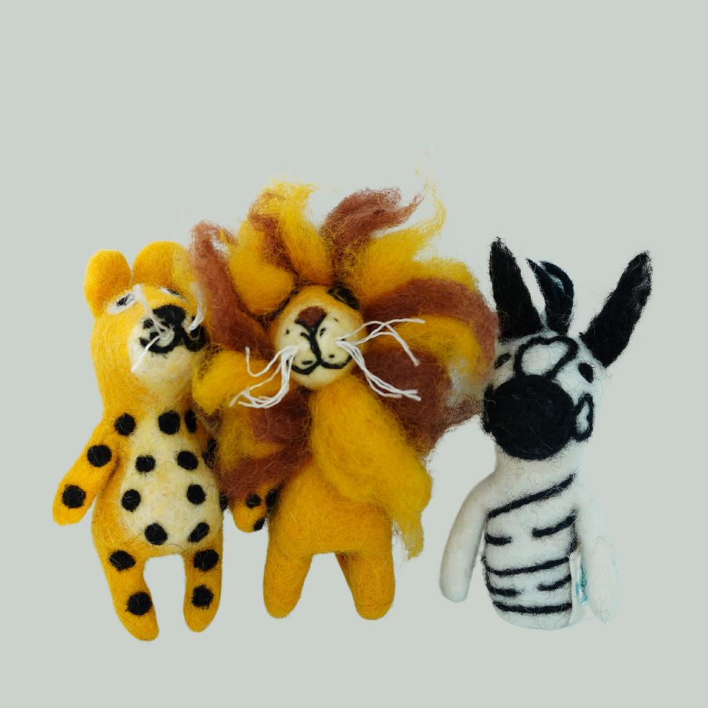 FINGERDUKKE - FILT - LEOPARD