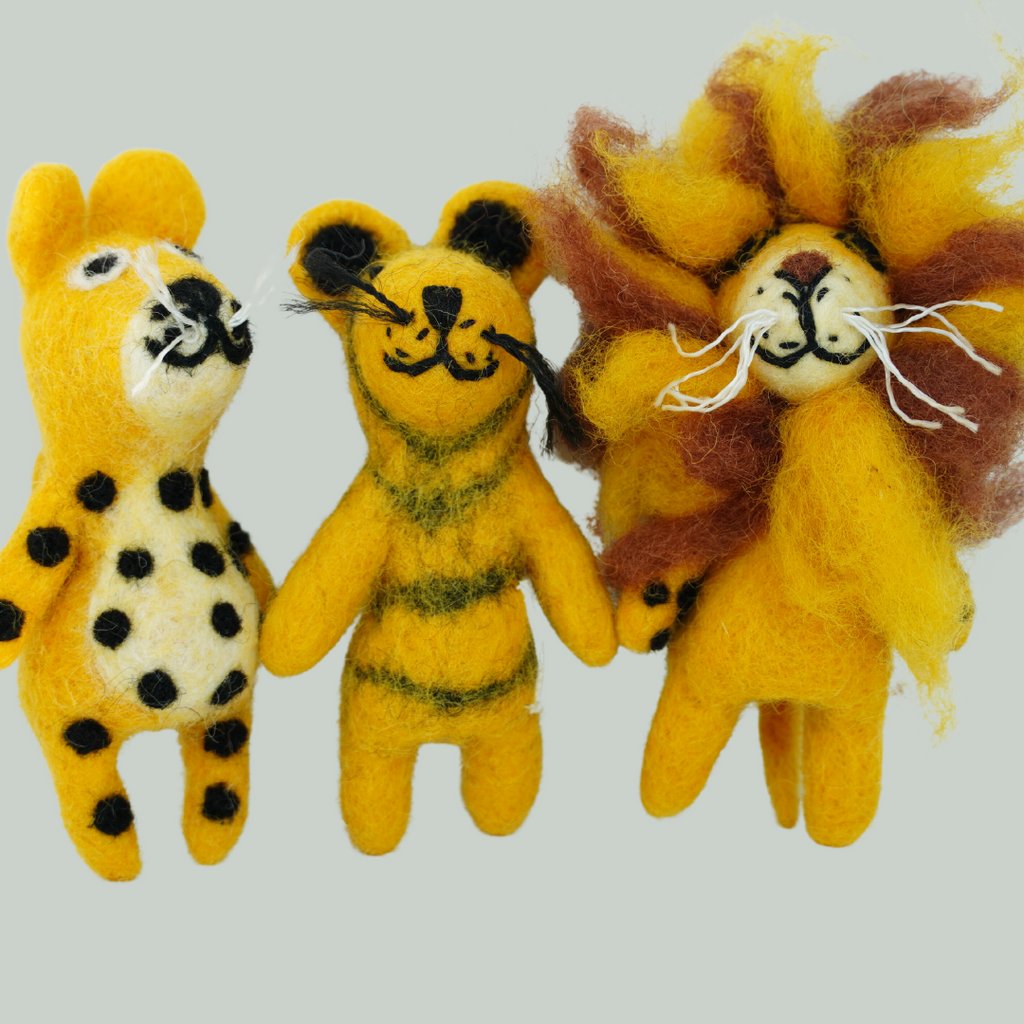 FINGERDUKKE - FILT - LEOPARD