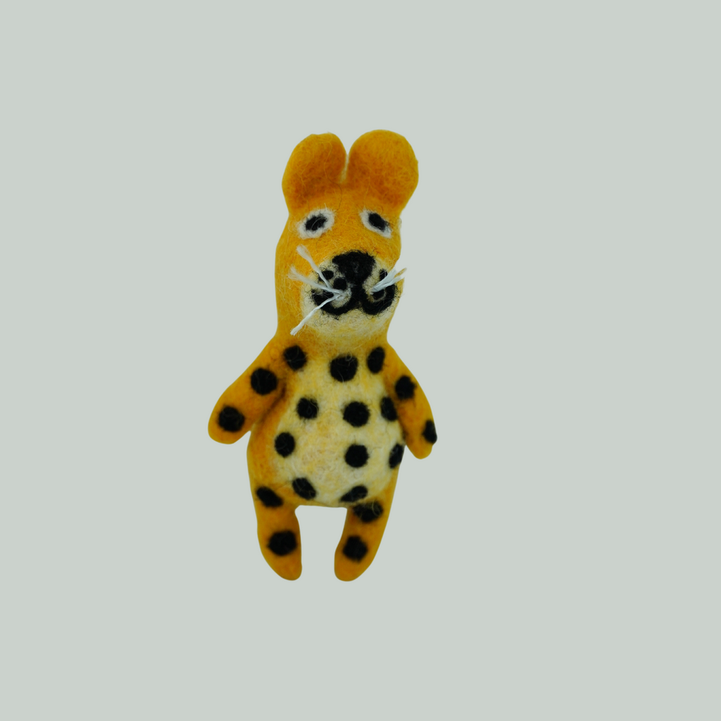 FINGERDUKKE - FILT - LEOPARD