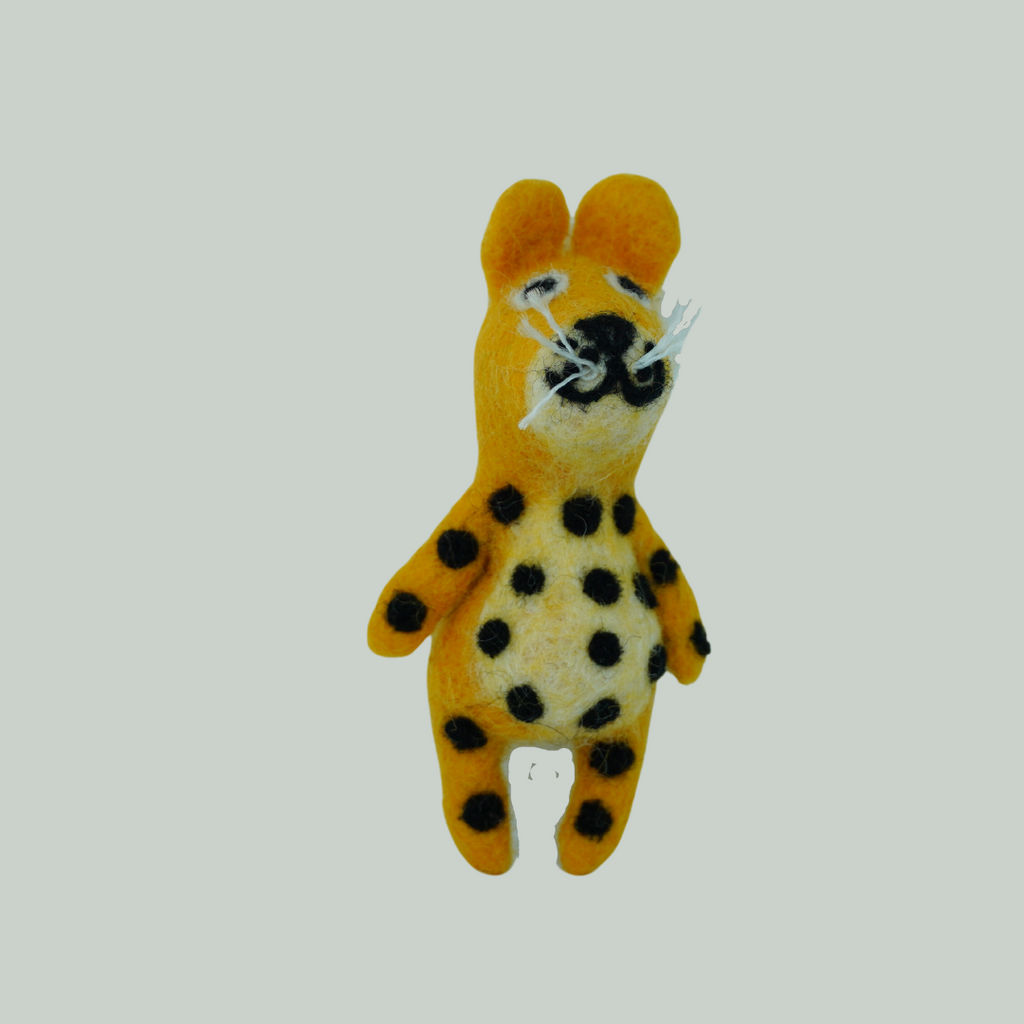 FINGERDUKKE - FILT - LEOPARD