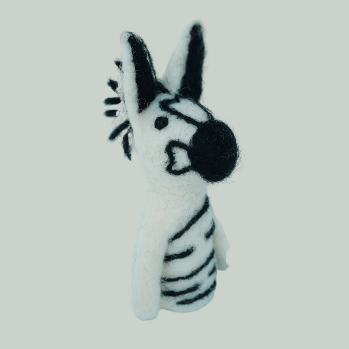 FINGERDUKKE - FILT - ZEBRA