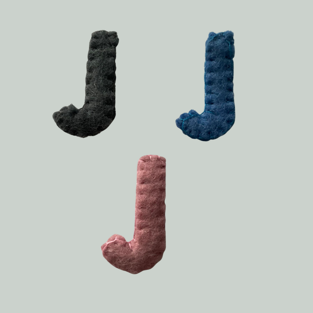 BOGSTAVER - FILT - ALFABET LØSE BOGSTAVER I LYSERØD