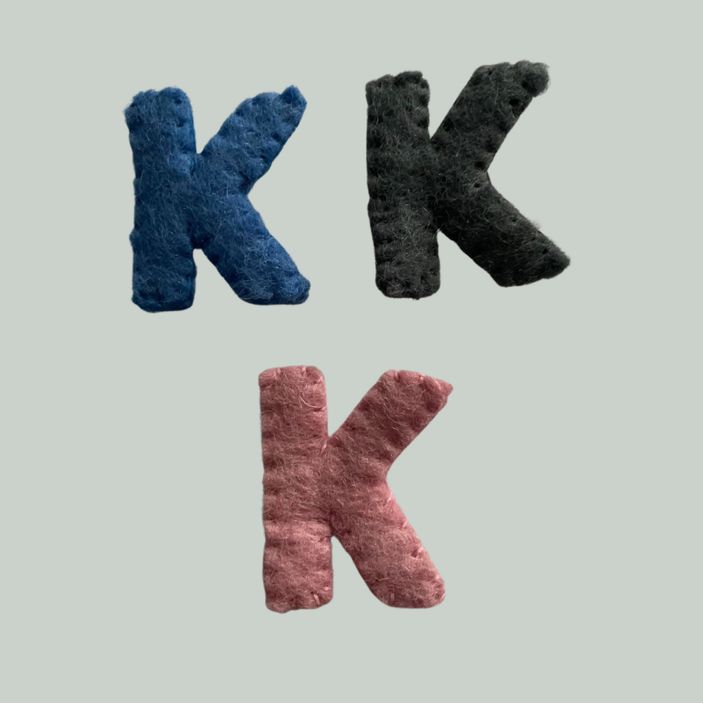 BOGSTAVER - FILT - ALFABET LØSE BOGSTAVER I LYSERØD