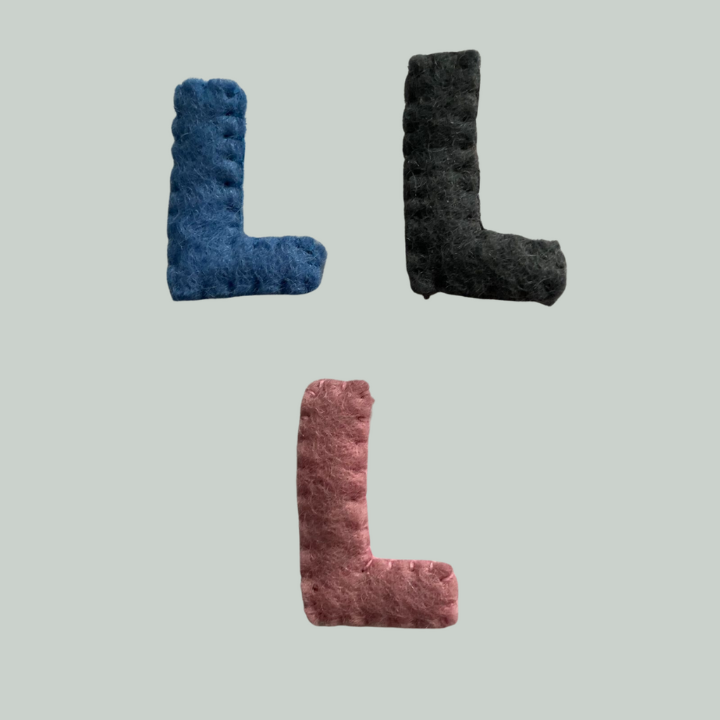 BOGSTAVER - FILT - ALFABET LØSE BOGSTAVER I LYSERØD