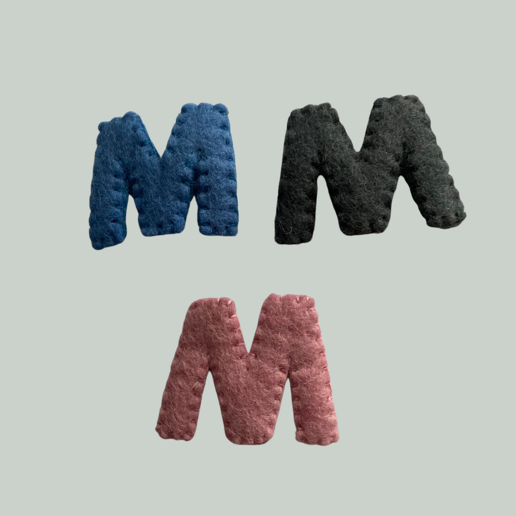 BOGSTAVER - FILT - ALFABET LØSE BOGSTAVER I LYSERØD