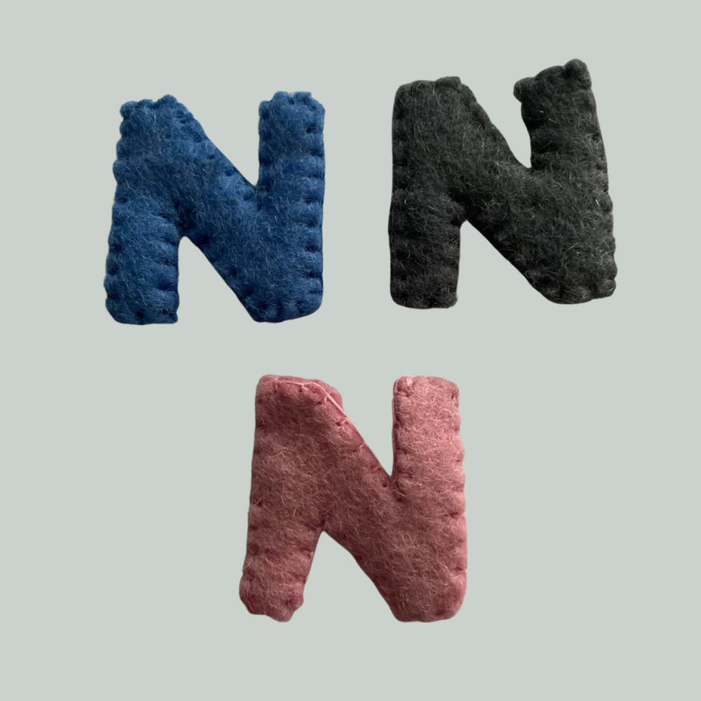 BOGSTAVER - FILT - ALFABET LØSE BOGSTAVER I LYSERØD