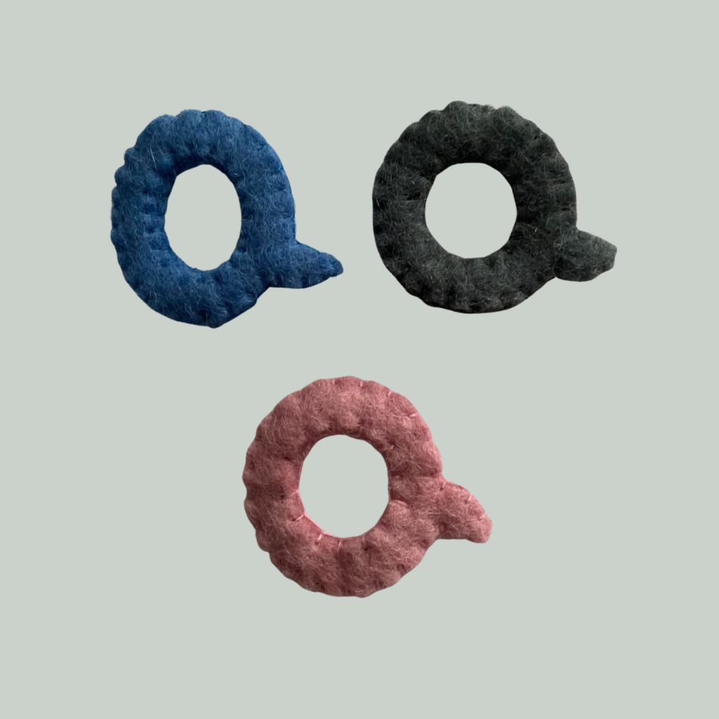 BOGSTAVER - FILT - ALFABET LØSE BOGSTAVER I LYSERØD