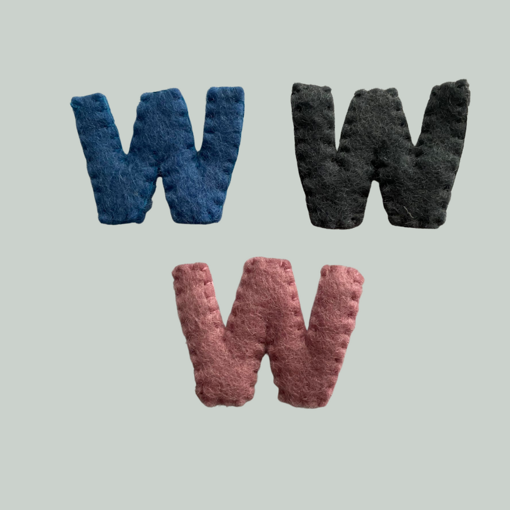 BOGSTAVER - FILT - ALFABET LØSE BOGSTAVER I LYSERØD