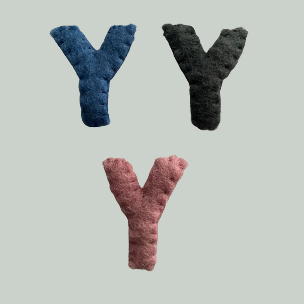 BOGSTAVER - FILT - ALFABET LØSE BOGSTAVER I LYSERØD