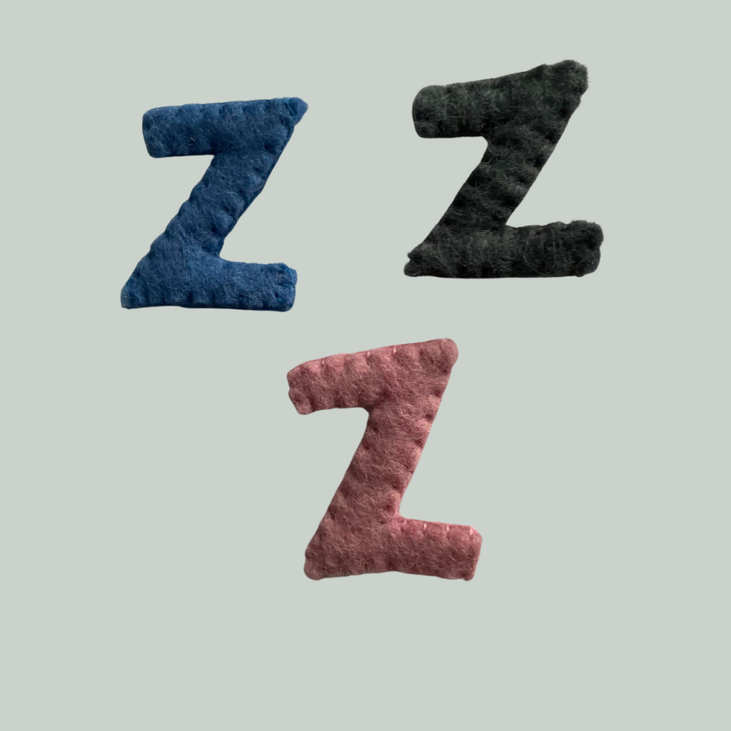 BOGSTAVER - FILT - ALFABET LØSE BOGSTAVER I LYSERØD