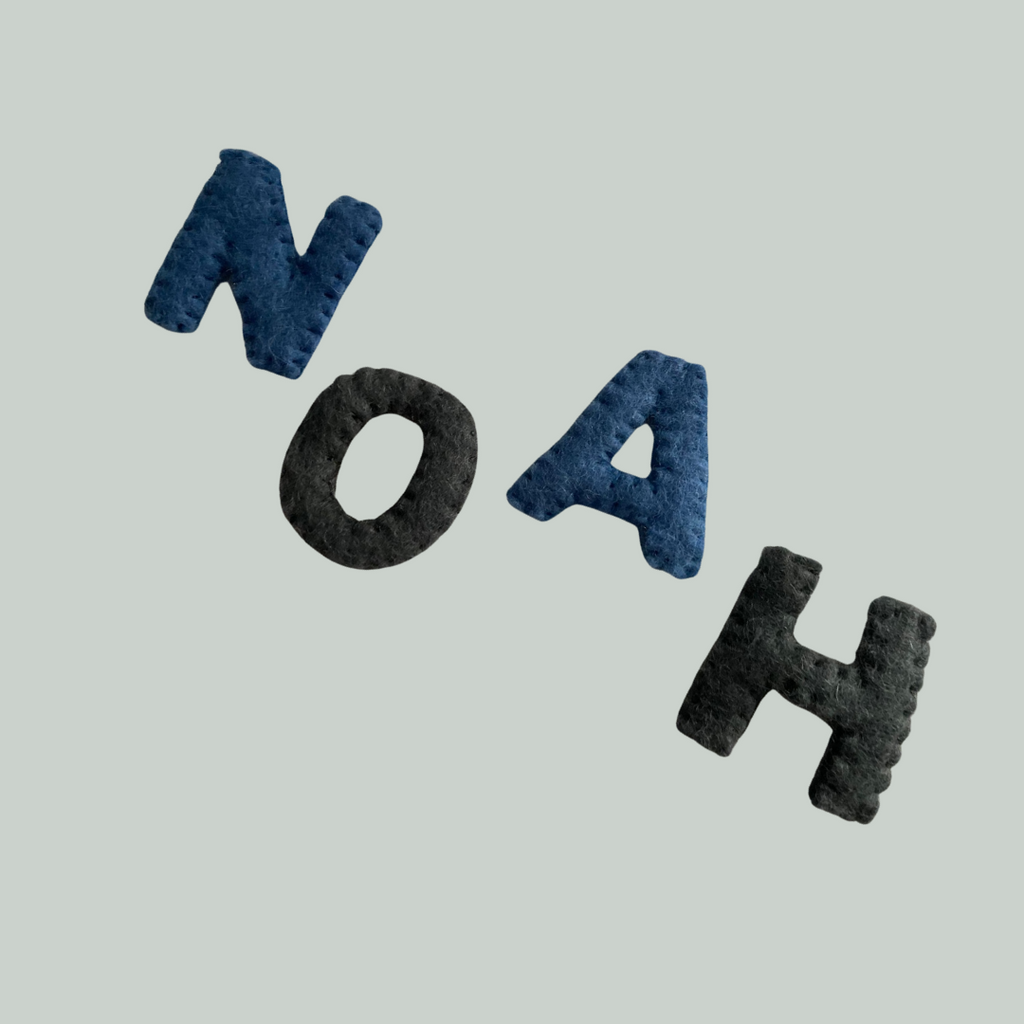 BOGSTAVER - FILT - ALFABET LØSE BOGSTAVER I LYSERØD