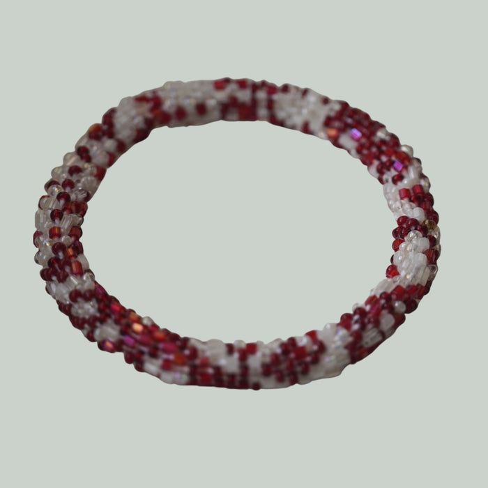 ROLL-ON PERLEARMBÅND - red and white