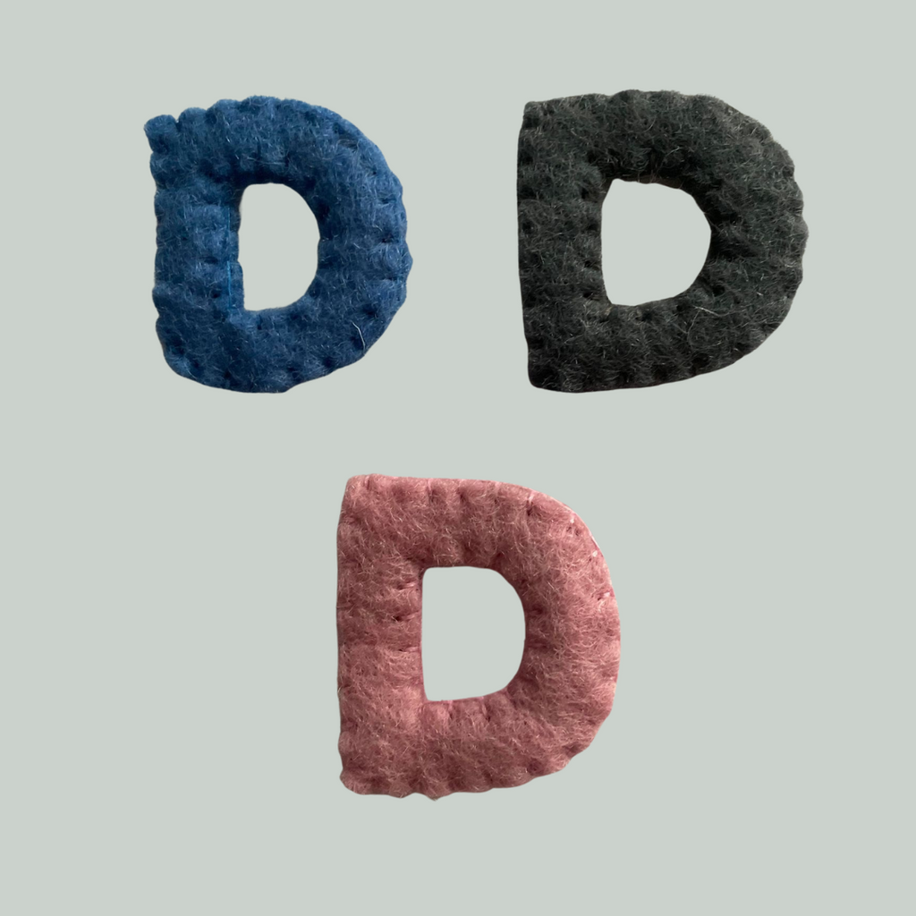 BOGSTAVER - FILT - ALFABET LØSE BOGSTAVER I LYSERØD