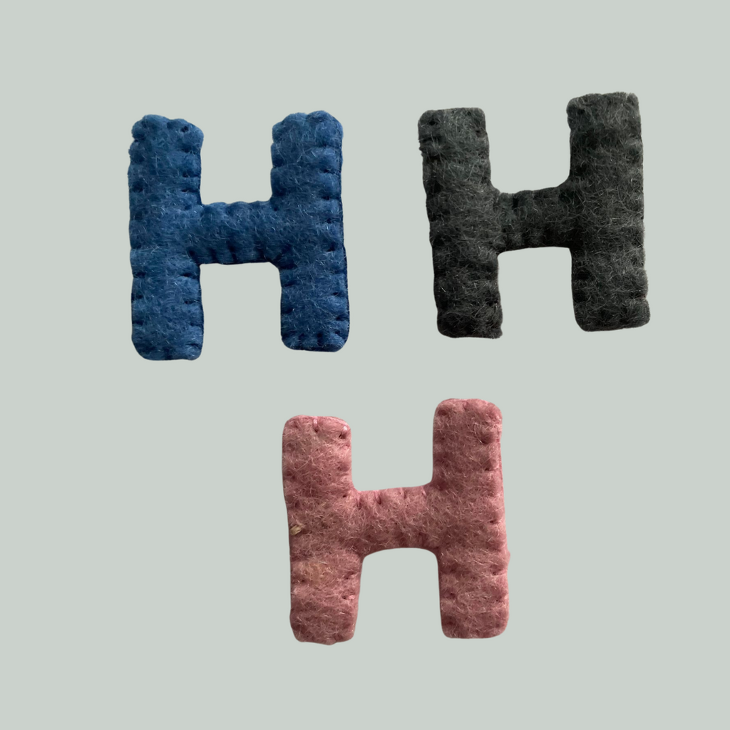 BOGSTAVER - FILT - ALFABET LØSE BOGSTAVER I LYSERØD