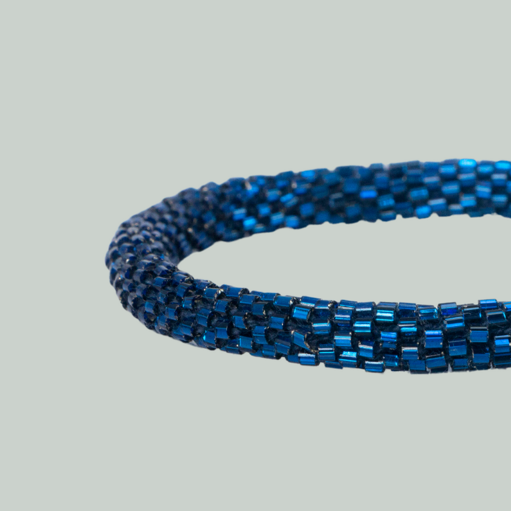 ROLL-ON PERLEARMBÅND - Shiny blue