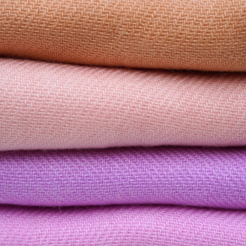 TØRKLÆDE MED CASHMERE - LYS FERSKEN