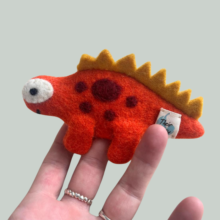 FINGERDUKKE - FILT - STEGOSAURUS