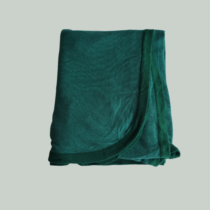 Slå-om-sjal (wrap-shawl) - med cashmere - Grøn