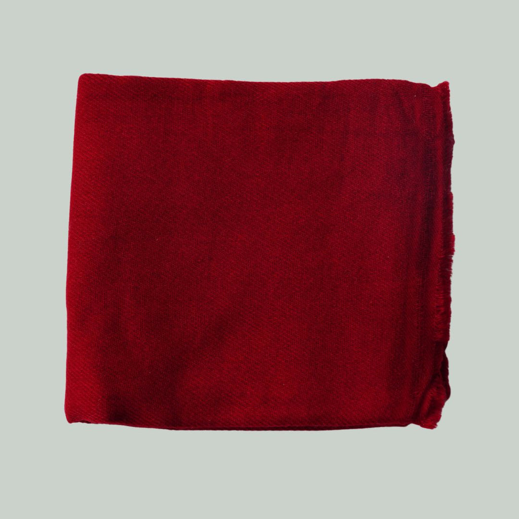 TØRKLÆDE MED CASHMERE - DYB RØD