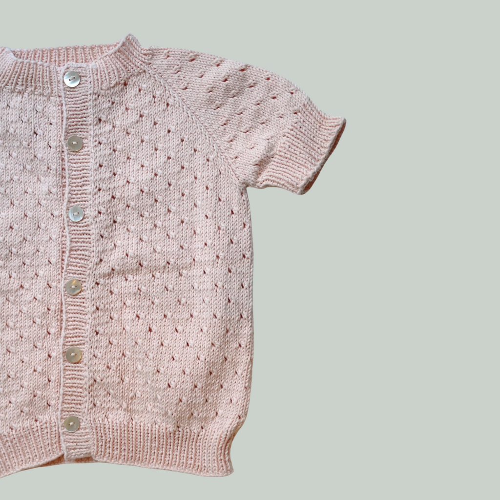 GOTS - CARDIGAN - STRIK - LINDE - LYS FERSKEN